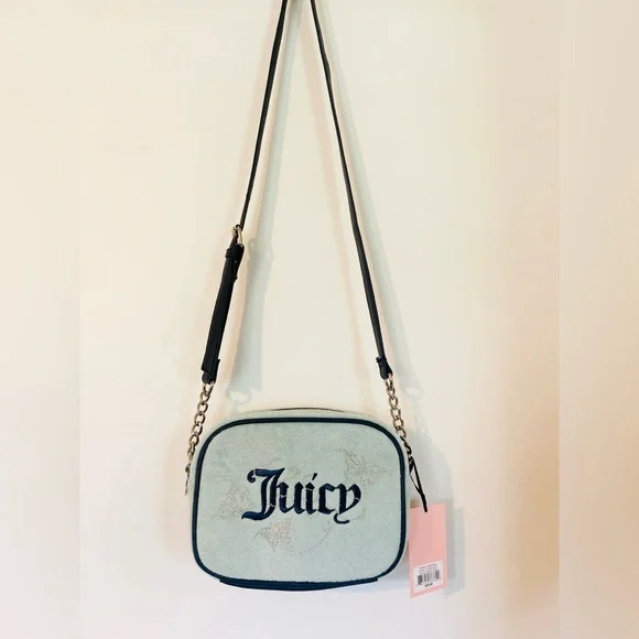 NWT Juicy Couture Wingin It Camera Bag Crossbody Purse Butterfly Detail & Charm - Picture 2 of 9